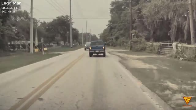 Distracted driver almost has a head on collision with truck. — OCALA, FL