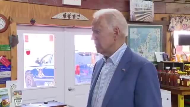 Confused Joe Biden has to pull out notes to answer question