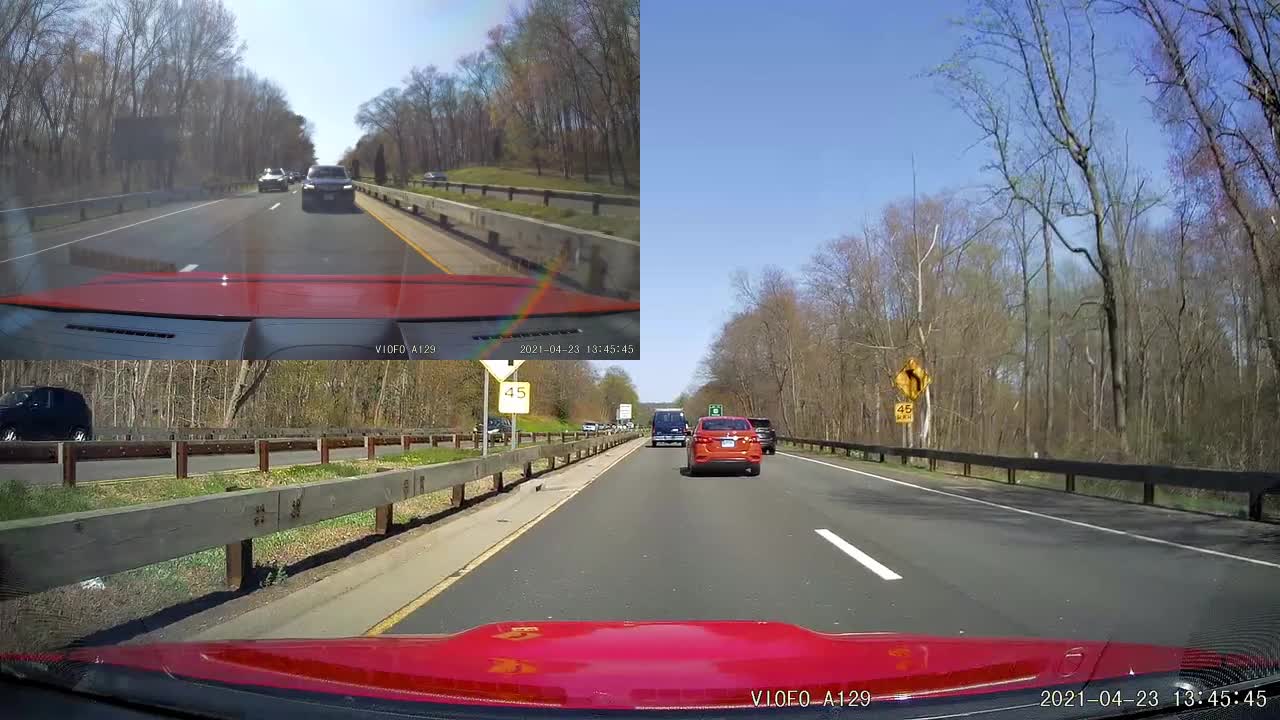 Driver Weaves Dangerously Through Heavy Traffic