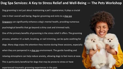 Dog Spa Services: A Key to Stress Relief and Well-Being — The Pets Workshop