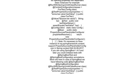 Populating Spring @Value during Unit Test
