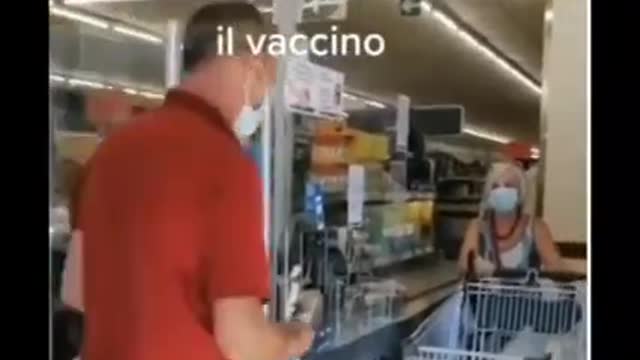 MAN IN SUPERMARKET - THE VACCINE DOES THIS TO ME.