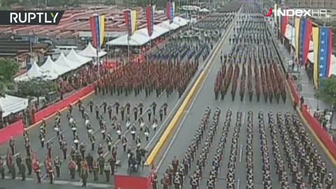 Reakcija vojne parade na napad na predsjednika Venezuele