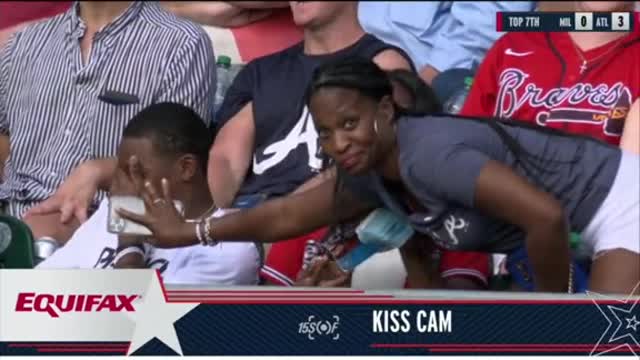 Kiss Cam Fail, Mom said not today!