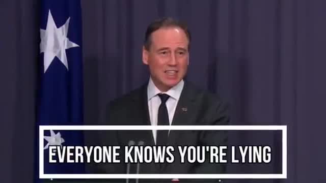 AUSTRALIAN HEALTH MINISTER CAUGHT ON CAMERA