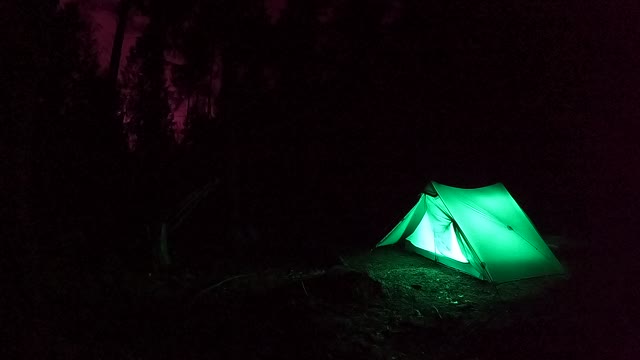 Go Pro night lapse. putiing my gear in the Lanshan 2.