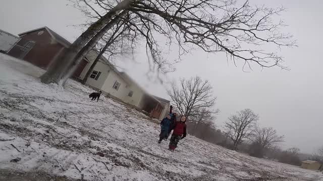 ATV sledding with friends January 2021
