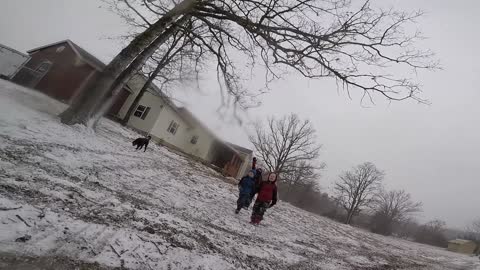 ATV sledding with friends January 2021