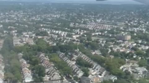 The Airplane landing on United States New York JFK Air port