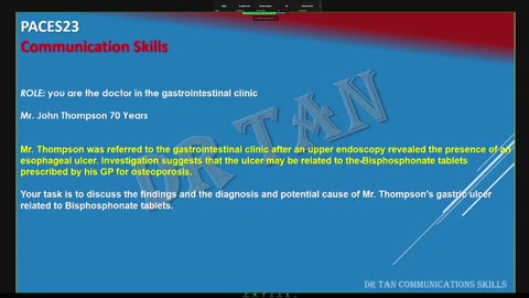 ST4.Talk to a 70 year old man with esophageal ulcer which can be due to the use of bisphosphonate