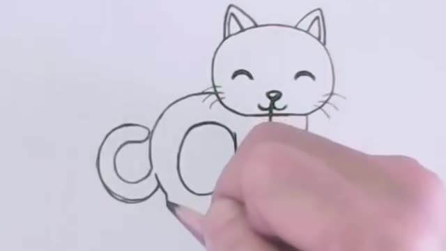 How to turn Words Cat Into a Cartoon Cat, Wordtoon, drawing for kids.