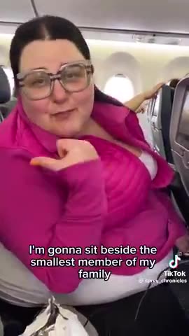 Another lard ass whining about the problems she has flying