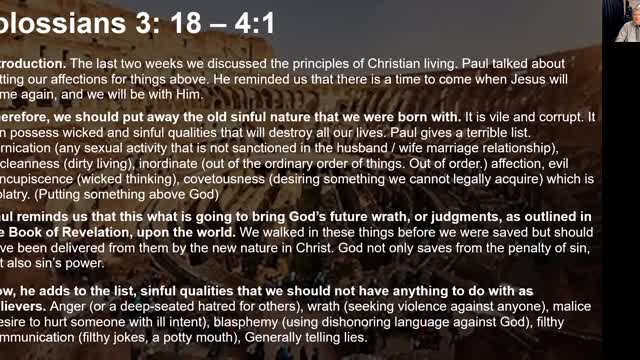 Colossians Part 10