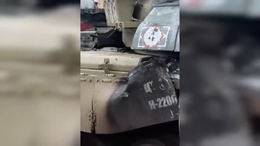 Abandoned tanks of the Russian army