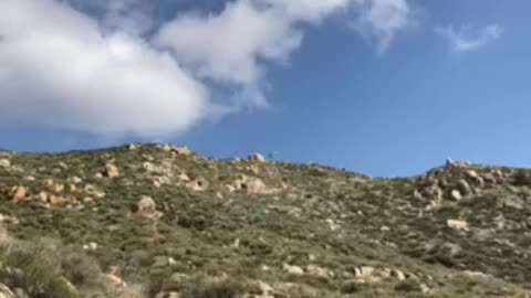 Helicopter flying over Echo Hills, Hemet California