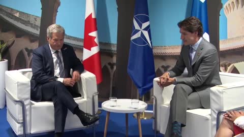 2022 NATO summit: PM Trudeau meets with Finnish President Sauli Niinistö – June 29, 2022