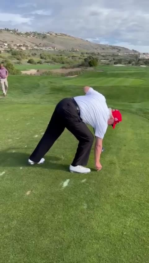 WATCH THIS While playing a round of golf Trump says he’s the 45th and 47th President of the US