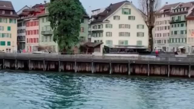 The Capel Covered Bridge in Lucerne, the oldest covered wooden bridge in Europe