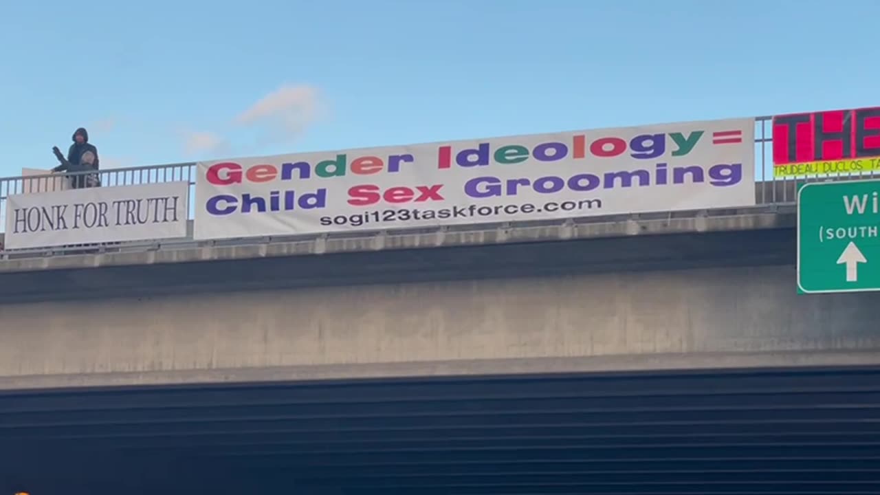 SPREADING THE MESSAGE WILLINGTON OVERPASS VANCOUVER JANUARY 4TH 2024