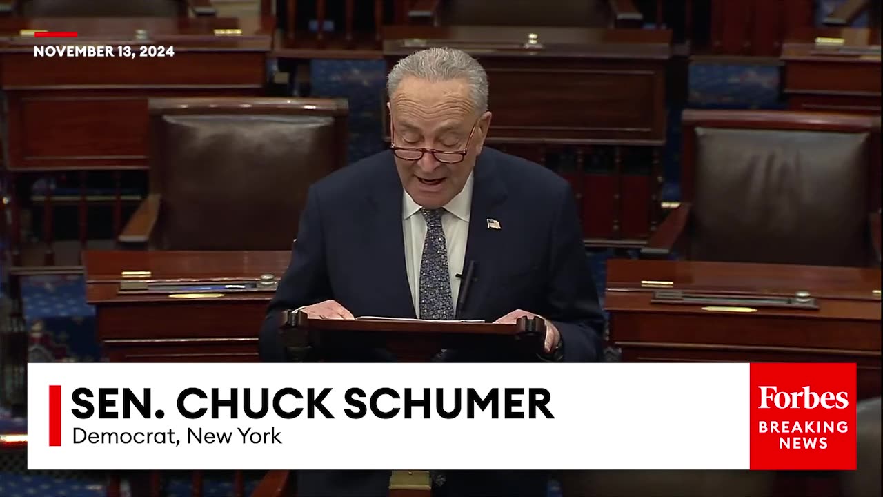 Chuck Schumer is a little too gleeful about Sen. John Thune's GOP Leader role