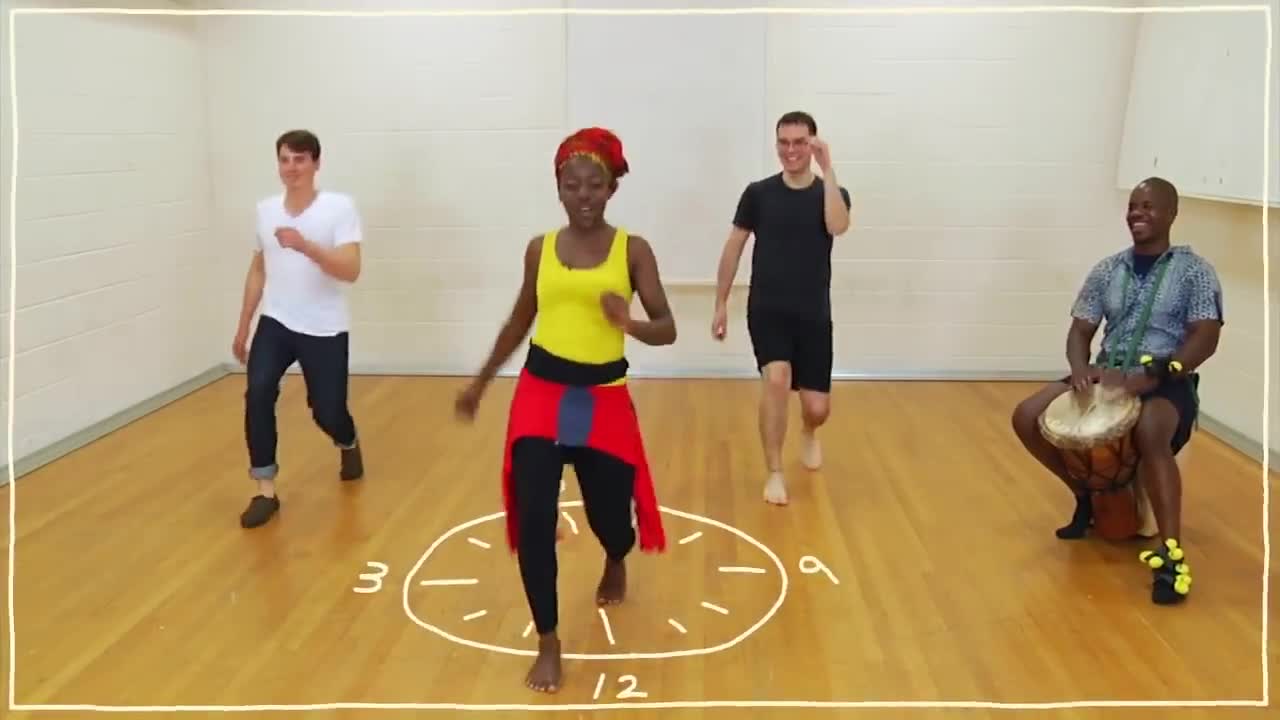 5 Minute Dance Lesson - African Dance : Dancing on the clock