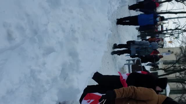 Epic Showdown Truckers Freedom Protest Ottawa Feb 19, 2022
