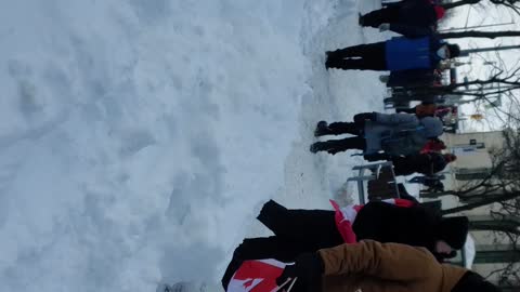 Epic Showdown Truckers Freedom Protest Ottawa Feb 19, 2022