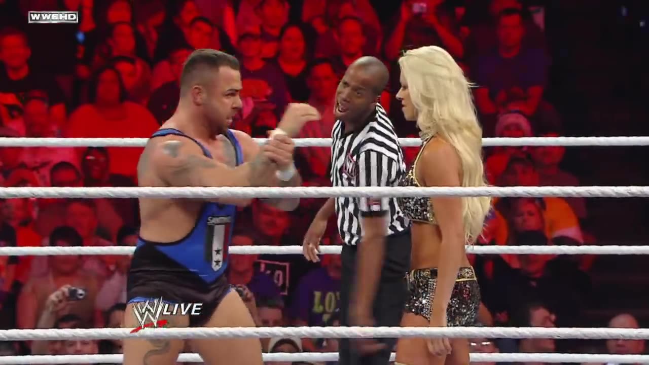 Raw- Santino Marella & Tamina vs. Ted DiBiase & Maryse