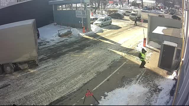 Brake Failure Send Truck Smashing Through Gatehouse