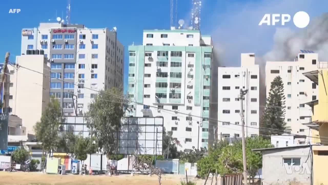 The moment Israeli airstrike struck the tower in Gaza housing AP, Al Jazeera and covertly Hamas