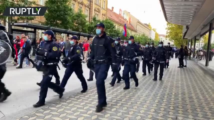 Police Attack Slovenians Protesting Against COVID Restrictions, Vax Passports