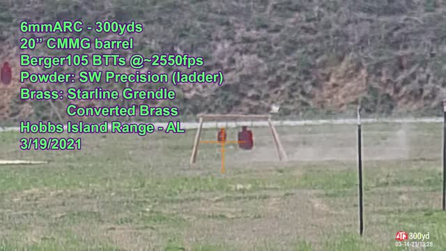 6mmARC Fast Fire on steel at 300yds, handloads