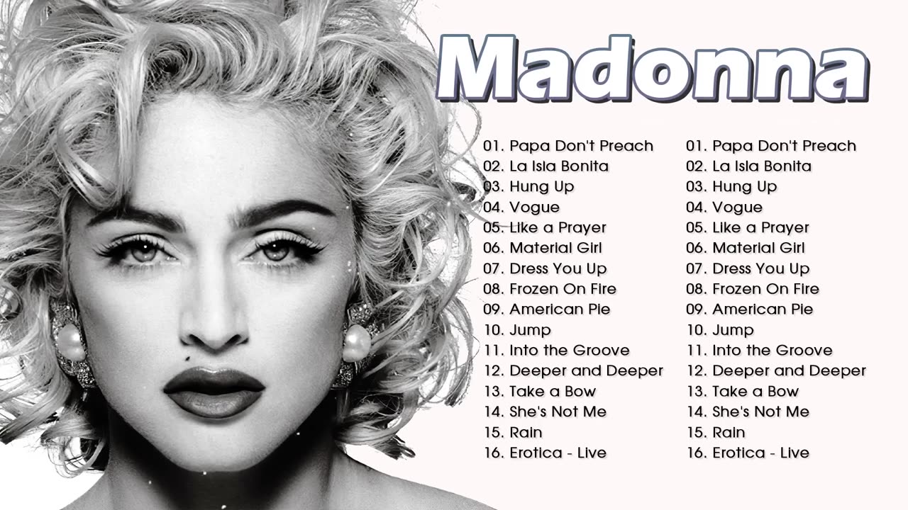 Madonna 2 Hours Non-Stop Madonna Songs Ever Full Album Best Of Madonna Hits