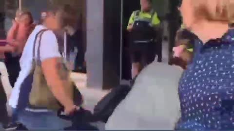 Nurses in Perth, Australia leave their uniforms outside parliament