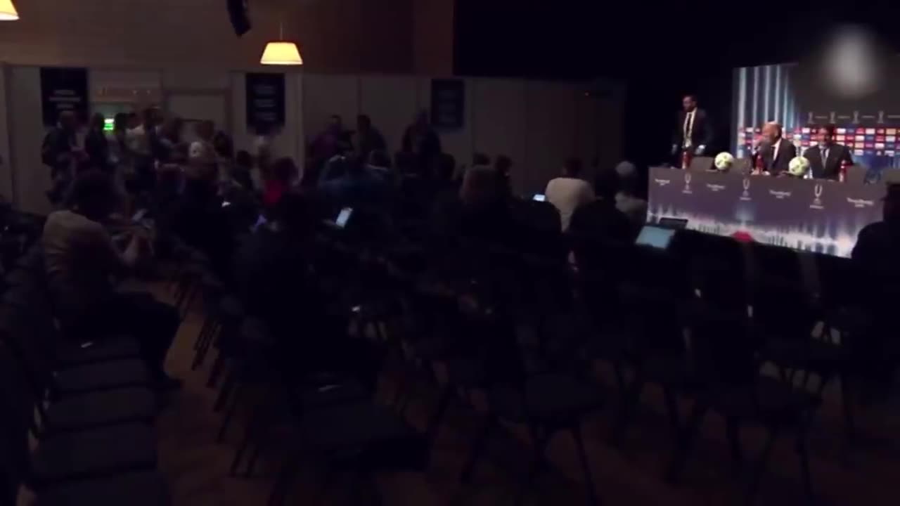 Real Madrid players invade Manager's press conference