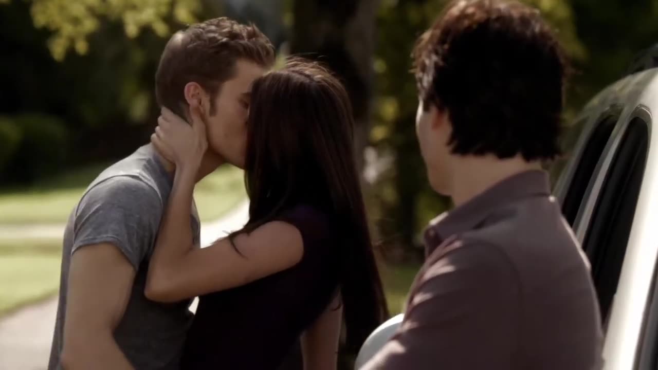 Elena kisses Stefan _ The vampire diaries Season 2 Episode 3