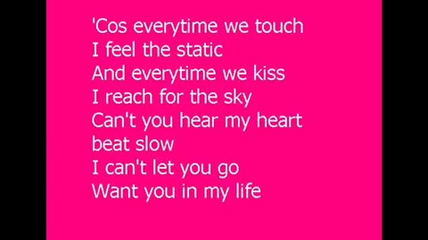 Everytime we touch lyrics
