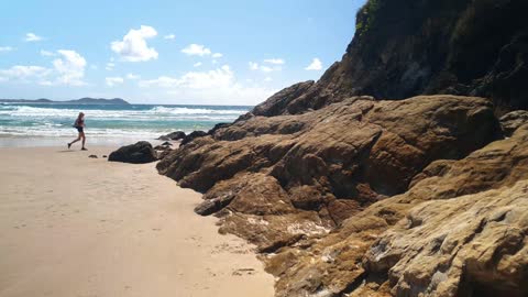 Relaxing At The Beach, Amazing Day For a Walk Along The Seashore