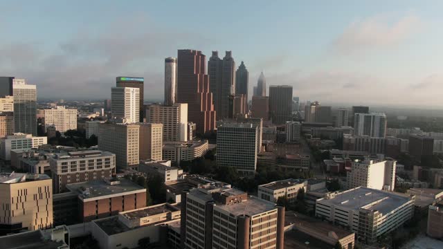 Aerial Footage Of The Cityscape Of Atlanta, Georgia