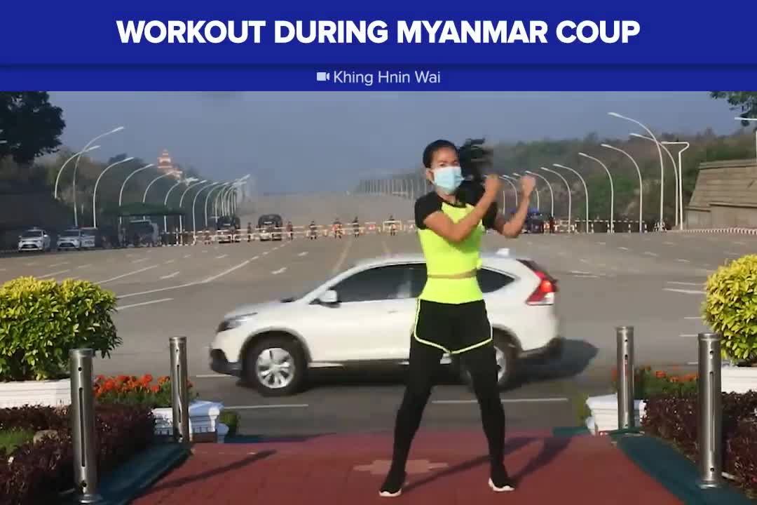 Aerobics class during Myanmar coup