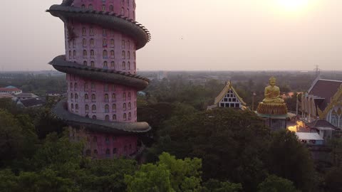 Hidden Dragon Temple that is out a fantasy and yes you can hike on the inside of the Buddhist temple TO THE TOP!
