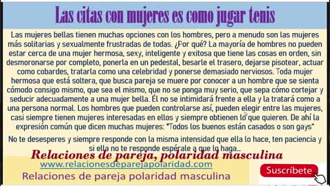 Las citas con mujeres es como jugar tenis (tienes que esperar que responda)