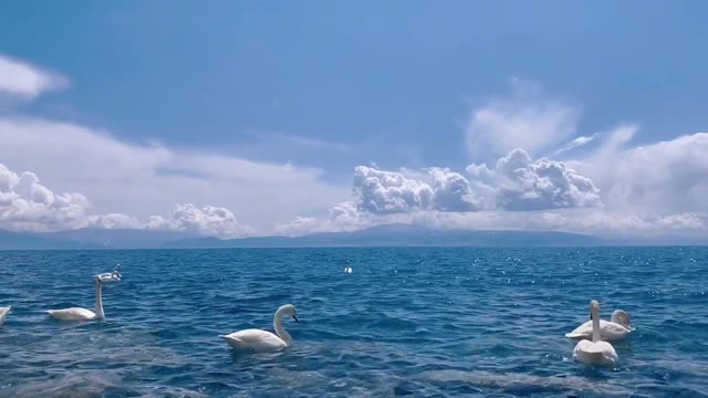 The beautiful scenery of Selimu Lake
