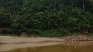 River boat scene thailand cambodia