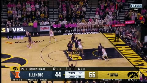 March Madness NCAA | DOUBLE basket by CAITLIN CLARK! | FS1 | IowaWBB NCAAWBB CaitlinClark22