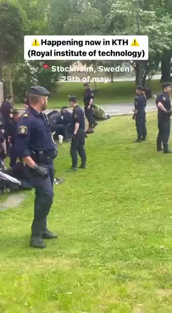 Gravi arresti di studenti in Svezia durante le proteste filo-palestinesi