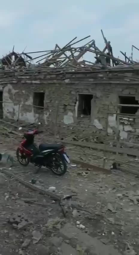 The consequences of the morning shelling of the city of Snigirevka