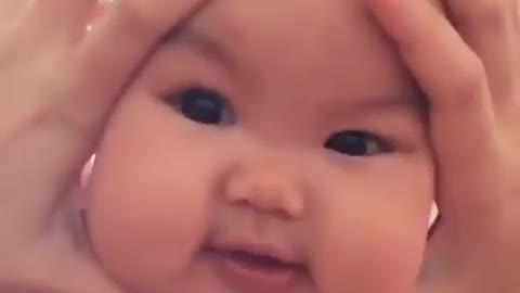 The baby is very cute