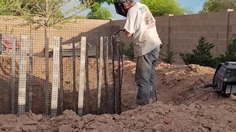 Welding up my above ground pool supports