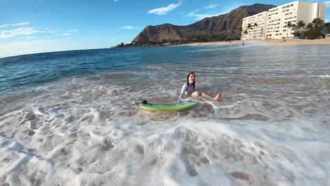 Big Cameltoe Piper Braless on Beach 2 